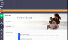 
							         Travel insurance | Manulife								  
							    