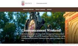 
							         Travel & Lodging | Commencement | Brown University								  
							    