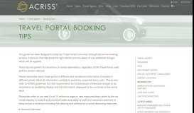 
							         Travel Portal Booking Tips - ACRISS								  
							    