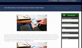 
							         Travel Portal Cost in India | What is the Cost To Develop Travel Portal ...								  
							    