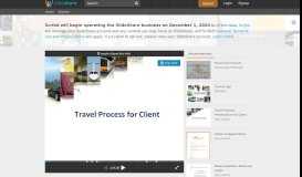 
							         Travel Process Presentation - SlideShare								  
							    