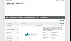 
							         Travel Quest « Host Agency Reviews								  
							    