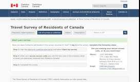 
							         Travel Survey of Residents of Canada - Statistics Canada								  
							    