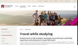 
							         Travel while studying - Student Portal								  
							    