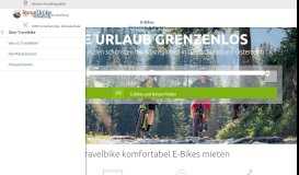 
							         Travelbike – Ihr Onlineportal für premium E-Bikes								  
							    