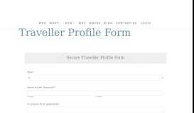 
							         Traveller Profile Form - Giles Travel								  
							    