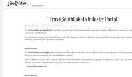 
							         TravelSouthDakota Industry Portal | South Dakota Tourism Industry								  
							    