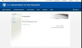 
							         Treasury Multilingual Portal - Treasury.gov								  
							    