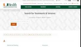 
							         Treatments and Services | University of Miami Health System								  
							    