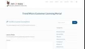
							         Trend Micro Customer Licensing Portal – Cantray IT								  
							    