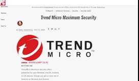 
							         Trend Micro Maximum Security - Review 2019 - PCMag UK								  
							    