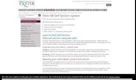 
							         Trent HR Self Service system - University of Exeter								  
							    