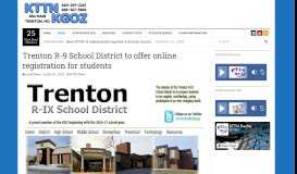 
							         Trenton R-9 School District to offer online registration for students ...								  
							    
