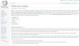 
							         TREX search engine - Wikipedia								  
							    