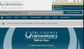 
							         Tri-County Orthopedics: Home								  
							    