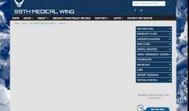 
							         TRICARE Online Patient Portal Overview > 59th Medical Wing > Display								  
							    