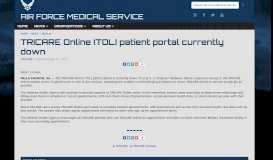 
							         TRICARE Online (TOL) patient portal currently down > Air Force ...								  
							    