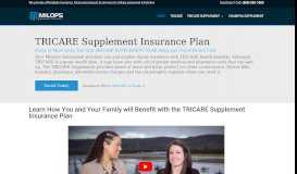 
							         TRICARE Supplement Insurance : Supplemental Health Care Plans								  
							    