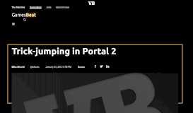 
							         Trick-jumping in Portal 2 | VentureBeat								  
							    