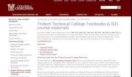 
							         Trident Technical College Textbooks & D2L course materials - College ...								  
							    