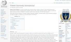 
							         Trident University International - Wikipedia								  
							    