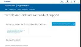 
							         Trimble Accubid CadLive Product Support - Trimble MEP Support Portal								  
							    