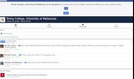 
							         Trinity College, University of Melbourne - Home | Facebook								  
							    