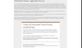 
							         Trinity ISD Parent Portal - Google Sites								  
							    