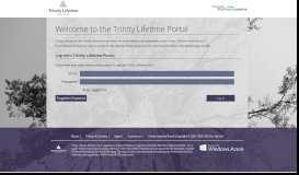 
							         Trinity Lifetime Portal : Please sign in								  
							    