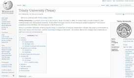 
							         Trinity University (Texas) - Wikipedia								  
							    