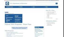 
							         TRIO Home Page - US Department of Education								  
							    