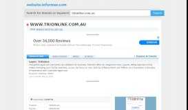 
							         trionline.com.au at WI. Login | TriOnline - Website Informer								  
							    