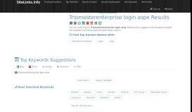 
							         Tripmasterenterprise login aspx Results For Websites Listing								  
							    