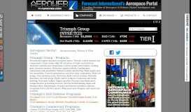 
							         Triumph Group (NYSE:TGI) | Company Information & Data - FI AeroWeb								  
							    