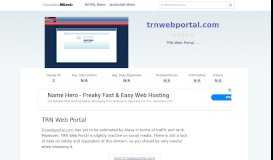
							         Trnwebportal.com website. TRN Web Portal.								  
							    
