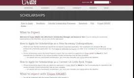 
							         Trojan SMART | Scholarships | University of Arkansas at Little Rock								  
							    