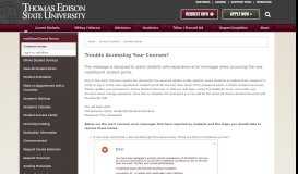 
							         Trouble Accessing Your Courses? | Current Students - Thomas Edison ...								  
							    