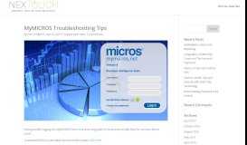 
							         Troubleshoot Guide for MyMicros - Copperstate								  
							    