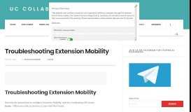 
							         Troubleshooting Extension Mobility - UC Collabing								  
							    