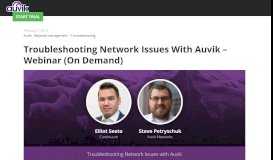 
							         Troubleshooting Network Issues With Auvik – Webinar (On Demand ...								  
							    