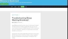
							         Troubleshooting Skype Meeting Broadcast - Quadrotech								  
							    