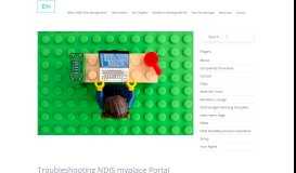 
							         Troubleshooting the NDIS “myplace” Portal - Early Intervention Network								  
							    