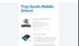
							         Troy South Middle School | Smore Newsletters								  
							    