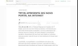 
							         trt/rj apresenta seu novo portal na internet - Tribunal Regional do ...								  
							    