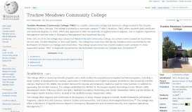 
							         Truckee Meadows Community College - Wikipedia								  
							    