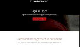 
							         True Key | Say goodbye to the hassle of passwords								  
							    