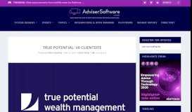 
							         True Potential: V6 ClientSite - Adviser Software								  
							    