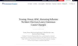 
							         Trump, Pence, RNC, Running Scheme To Skirt Election Laws ...								  
							    
