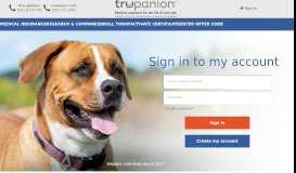 
							         Trupanion Member Portal Sign in to my account								  
							    