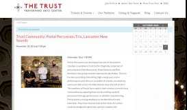 
							         Trust Community: Portal Percussion Trio, Lancaster New Sounds - The ...								  
							    